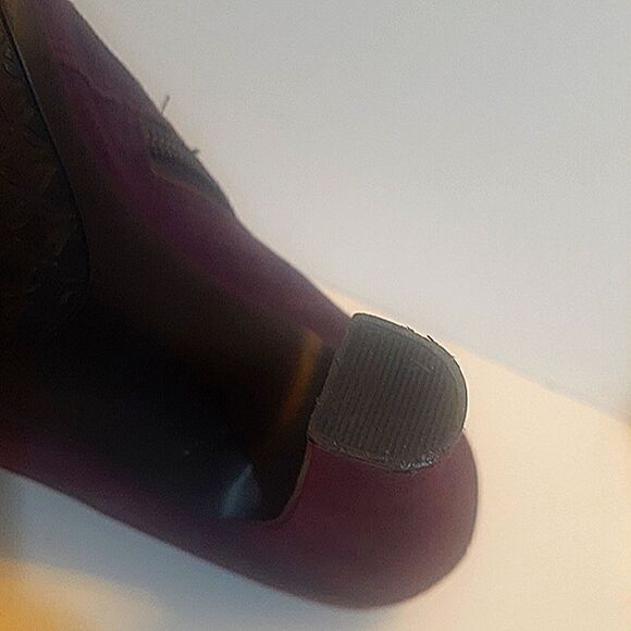 Purple Nine West size 6.5 suede shoes/booties with 4” heel EUC - Picture 10 of 11